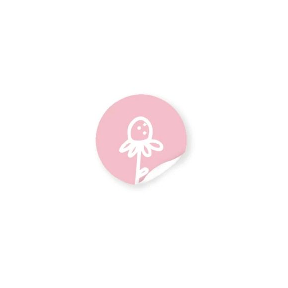 Aufkleber - Sticker "Blume" - Pack à 20 Stk. (rosa) von feinesleben