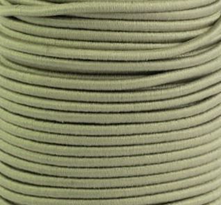 Cordon caoutchouté ''Élastique'' - Ø 3 mm (vert kaki)