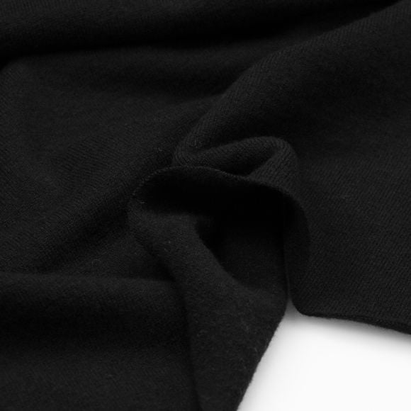 Fine maille de laine mérinos "Cashmere Feelings" (noir)