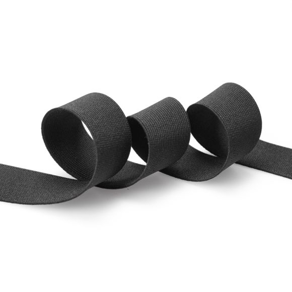 Ruban élastique "uni" 30 mm - au mètre (noir)