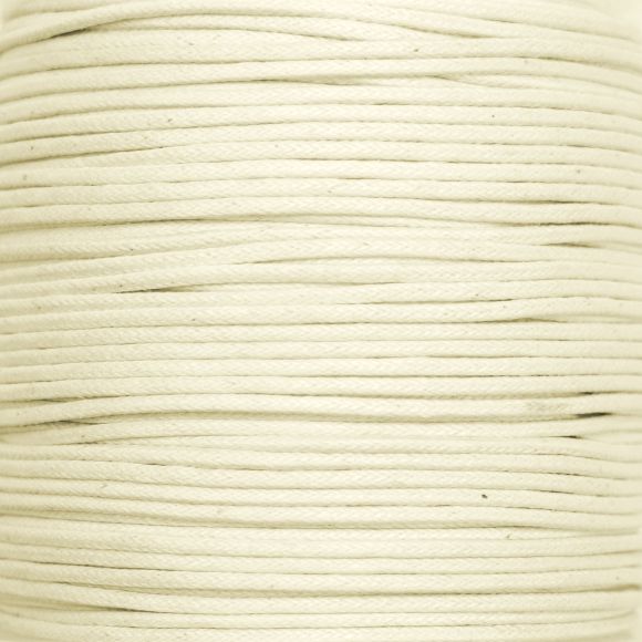 Cordon coton - ciré Ø 1.5 mm, unité de 1 m (blanc cassé )