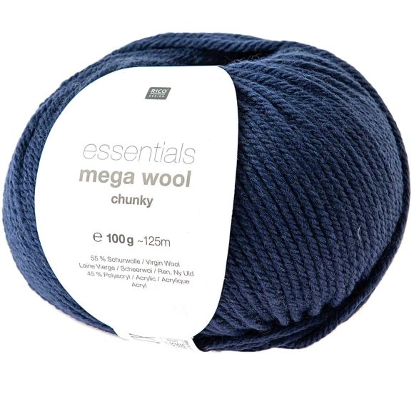 Laine - Rico Essentials Mega Wool chunky (bleu)