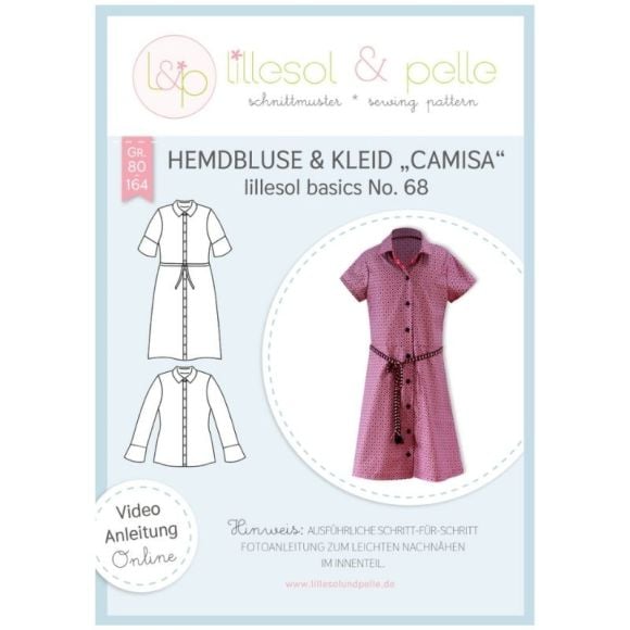 Schnittmuster Kinder Hemdbluse & Kleid "Camisa - No. 68" Gr. 80-164 von lillesol & pelle