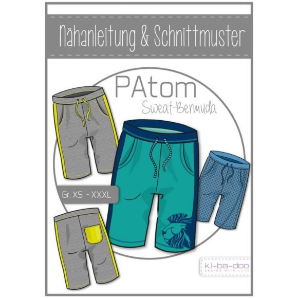 Schnittmuster Herren Bermudas/Shorts "PAtom" Gr. XS-XXXL von ki-ba-doo