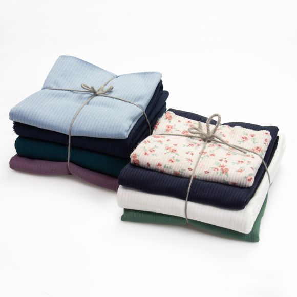 Paquet de chutes de tissu "Jersey côtelé" (multicolore)