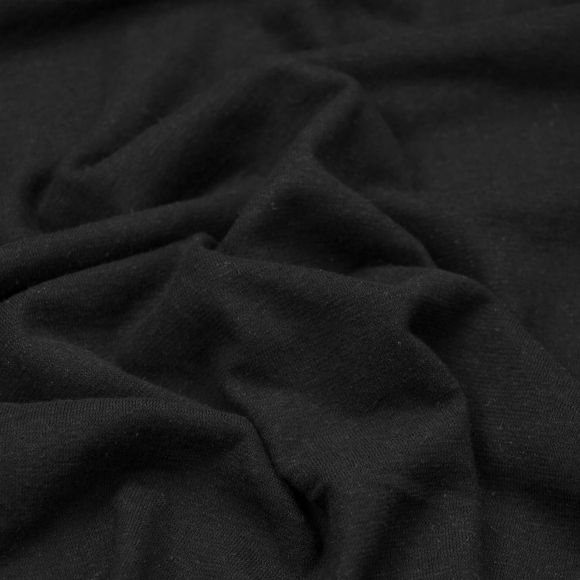 85 cm reste // Fine maille de lin/coton "Garoza" (noir)