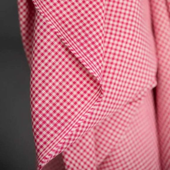 Tissu en coton/lin - fils teintés "Summer Fete/Gingham" (pink-blaunc) de MERCHANT & MILLS