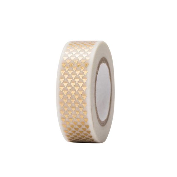 Masking Tape "Dreiecke" (weiss-gold) von RICO DESIGN