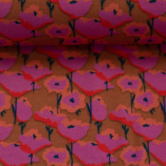 Jersey de coton "Breeze by Cherry Picking" (orange rouille-pink/rouge) de SWAFING