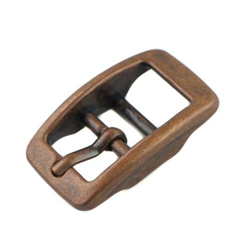 Boucle de ceinture en métal "double barre" 20/25 mm (cuivre antique)