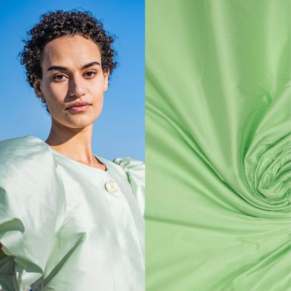 Tissu taffetas "Taffeta - Star Fibre Mood" (vert blanc)