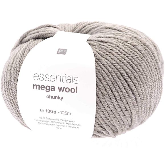 Wolle - Rico Essentials Mega Wool chunky (steingrau)