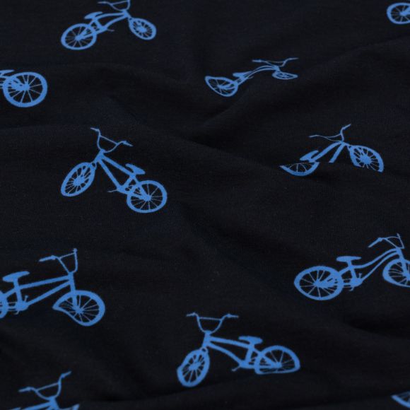 Jersey de coton "BMX" (noir-bleu clair)
