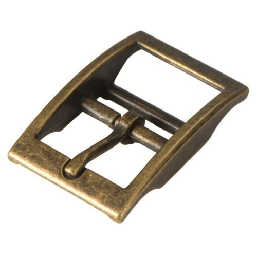 Boucle de ceinture en métal "double barre" 25 mm (laiton antique)