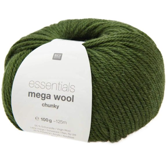 Wolle - Rico Essentials Mega Wool chunky (moosgrün)
