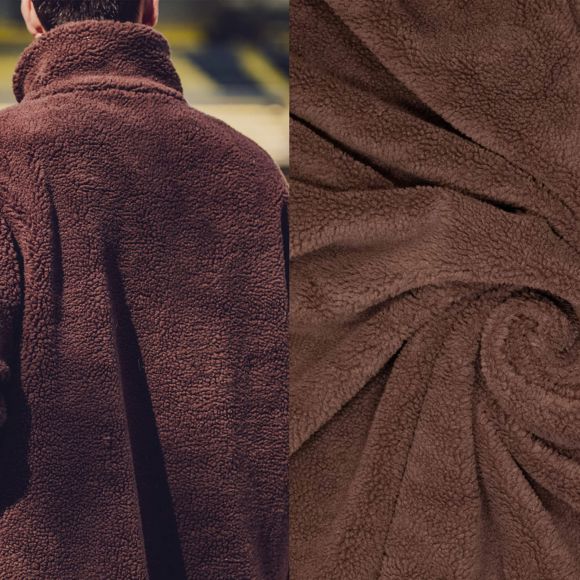 Teddyplüsch "uni - Raya Fibre Mood" (braun)