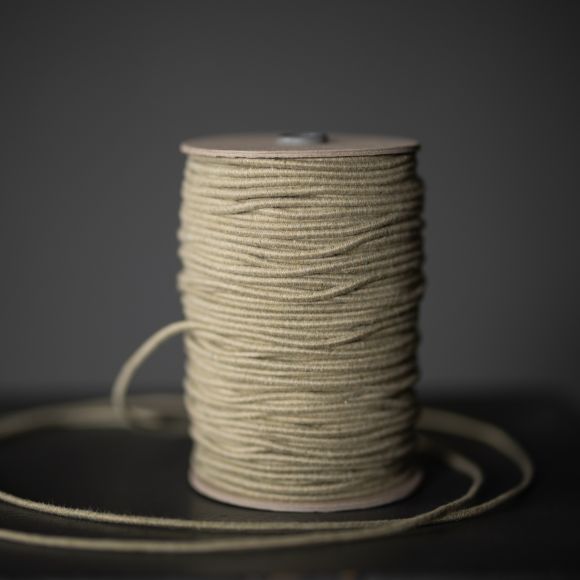 Cordon élastique "Recycled Cotton-Pale Fern" - Ø 3 mm (kaki clair) de Merchant & Mills