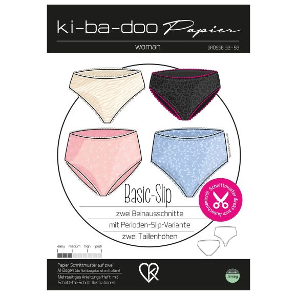 Patron -  "Basic-Slip" pour femmes (32-58) de ki-ba-doo (en allemand)