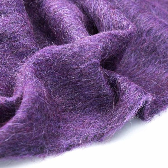 80 cm reste // Tissu pour manteaux en laine mélangée "Alpacas Andinas" (violet)