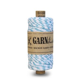 Ficelle Bakers Twine "Mix" (turquoise -blanc)