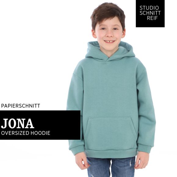 Patron - kids hoodie oversized "Jona" (t. 86-152) de STUDIO SCHNITTREIF (en allemand)