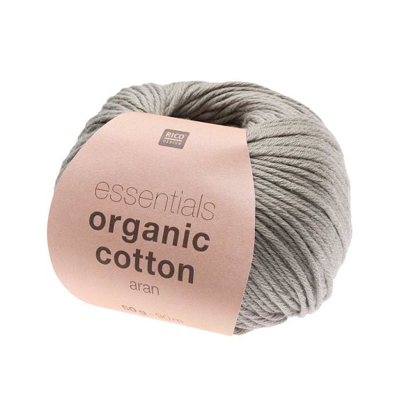 Laine bio - Rico Essentials Organic Cotton aran (gris)