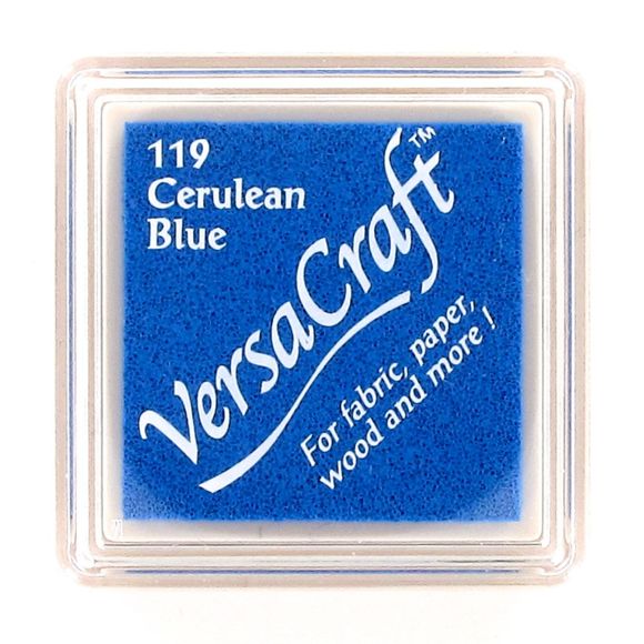 Stempelkissen - klein "VersaCraft" für Textilien (119/cerulean blue) von Tsukineko