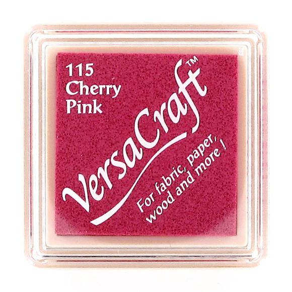 Stempelkissen - klein "VersaCraft" für Textilien (115/cherry pink) von Tsukineko