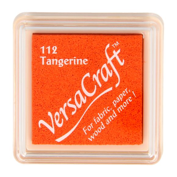 Tampon encreur - petit "VersaCraft" pour textiles (112/tangerine) de Tsukineko