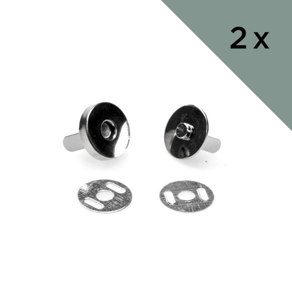 Magnetverschluss - 14/18mm, im 2-er Set (silber)