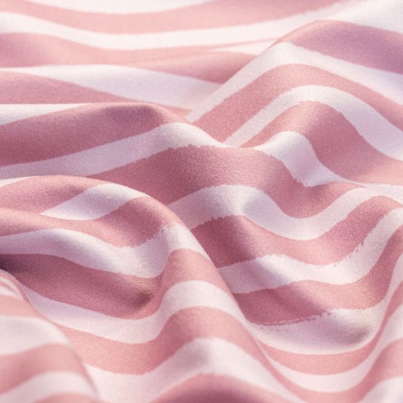 Tissu technique microfibres "Linge de bain - Painted Stripes" (vieux rose/zartrosa)