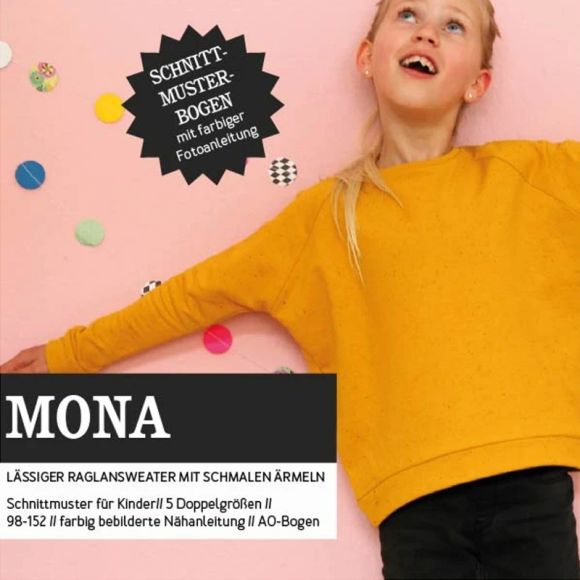 Patron - enfants sweater "Mona" (t. 98-152) de STUDIO SCHNITTREIF (en allemand)