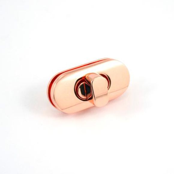 Drehverschluss für Taschen - oval "Metall" - 35 mm (kupfer)