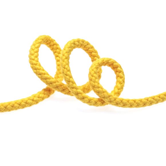 Cordon coton Ø 8 mm - pièce à 1 m (jaune)