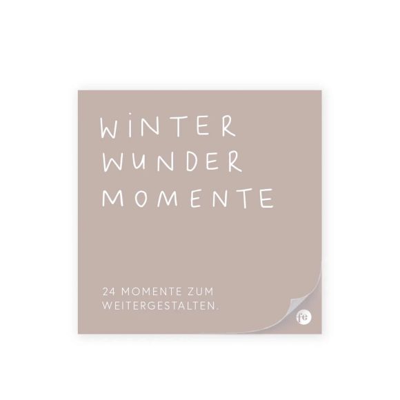 Haftnotizblock - Post-its "Adventskalender/Winterwundermomente" (taupe) von feinesleben