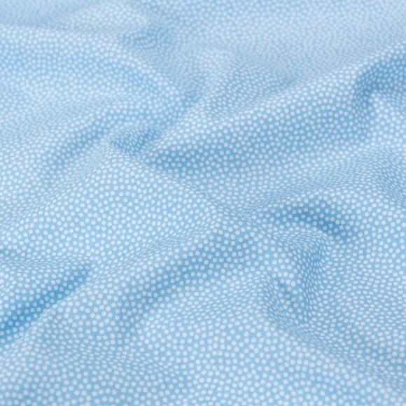 Popeline Baumwolle "Dotty/Punkte allover" (hellblau-weiss) von SWAFING