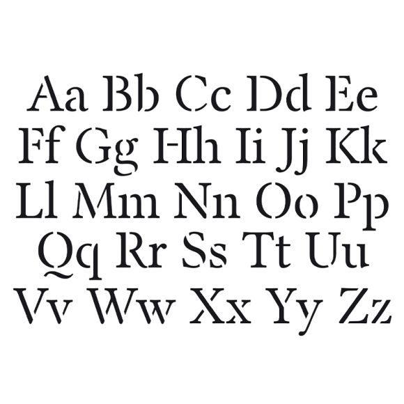 Buchstabenschablone "Mini Alphabet" (fein)