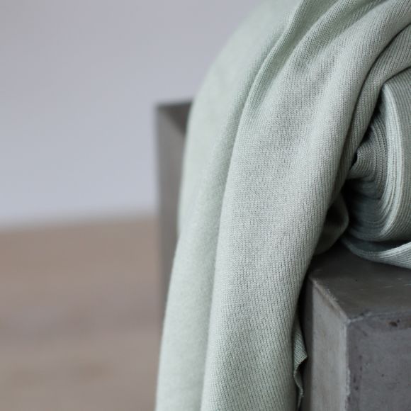Strickstoff Viskose Ecovero "Soft Lima Knit - soft mint" (pastellgrün) von meetMILK