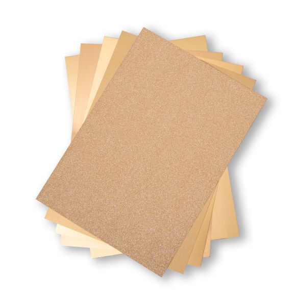 Papier cartonné "Brillant" 250 g/m², lot de 50 feuilles (doré) de Sizzix