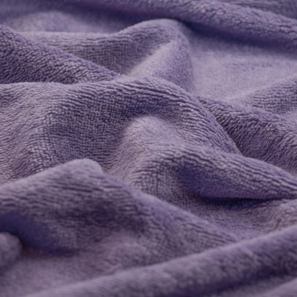 Tissu éponge bambou/coton - uni "Wellness" (violet)