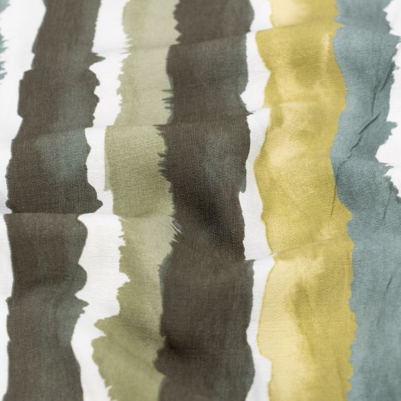 Mélange de viscose "Lines Flow" (blanc-olive/tilleul)