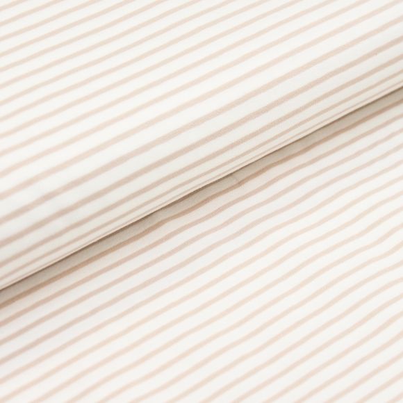 Jersey de coton "Rayures" (blanc-beige clair)
