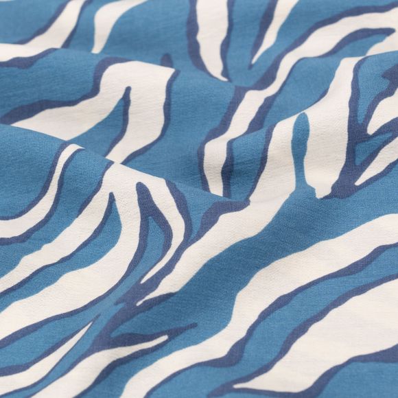 Mélange de viscose "Safari Flow" (bleu jean/écru)