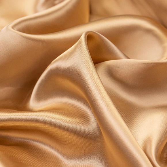 Doublure viscose - uni brillant "Duchesse - Satin" (beige doré)