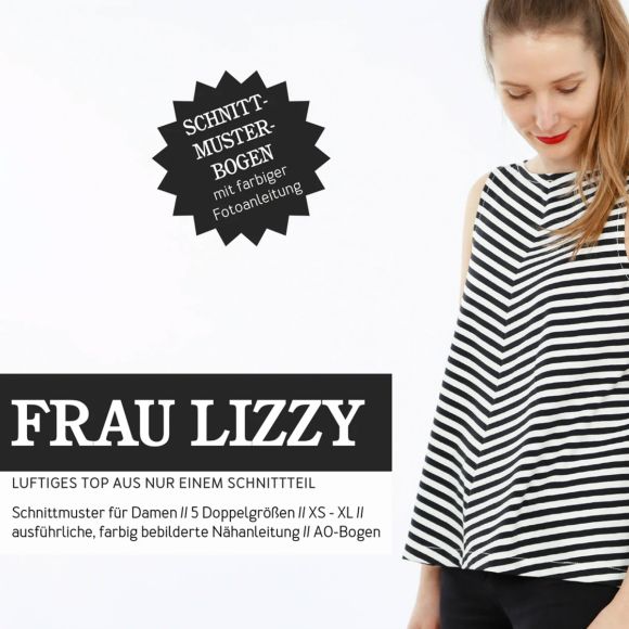 Patron - dames top "Frau Lizzy" (t. XS-XL) de STUDIO SCHNITTREIF (en allemand)