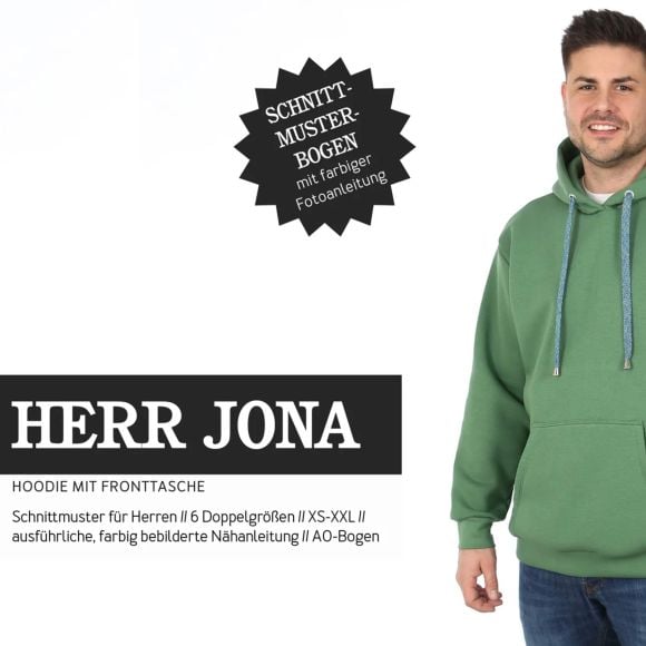 Patron - hommes hoodie oversized "Herr Jona" (t. XS-XXL) de STUDIO SCHNITTREIF (en allemand)