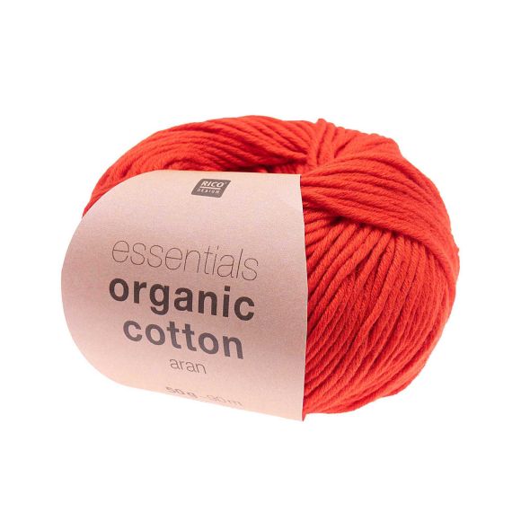 Laine bio - Rico Essentials Organic Cotton aran (rouge)
