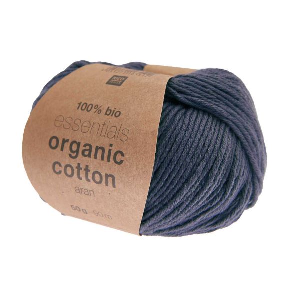 Laine bio - Rico Essentials Organic Cotton aran (bleu nuit)