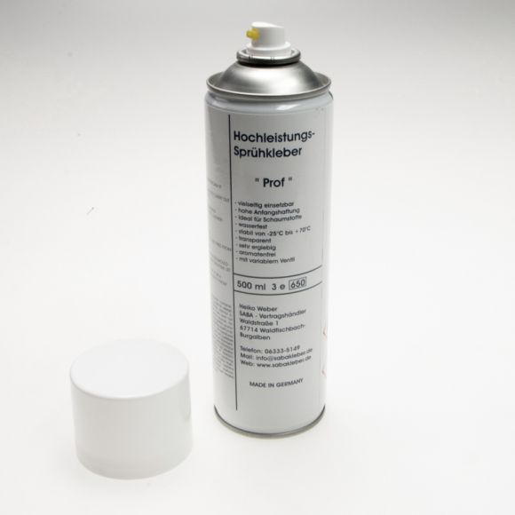 Colle en spray "PROF haute puissance" - résistante à l'eau (transparent)