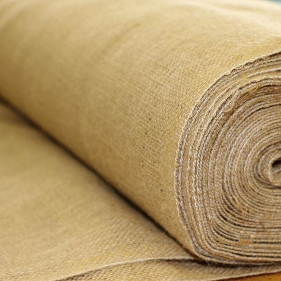 90 cm Coupon // Jute-Stoff "Roh"